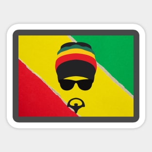 Rastaman with Good Vibes Sticker